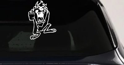 Taz Bird Cartoons Car or Truck Window Vinyl Decal Sticker