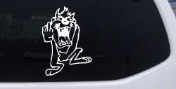 Taz Bird Cartoons Car or Truck Window Decal Sticker