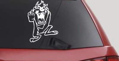 Taz Bird Cartoons Car or Truck Window Vinyl Decal Sticker