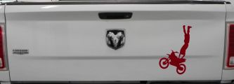 Moto X Rearseat Grab Car or Truck Window Decal Sticker (Burgundy)