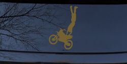 Moto X Rearseat Grab Car or Truck Window Decal Sticker (Gold)