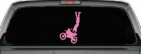 Moto X Rearseat Grab Car or Truck Window Decal Sticker (Pink)