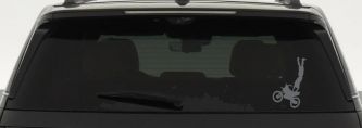 Moto X Rearseat Grab Car or Truck Window Decal Sticker (Silver)
