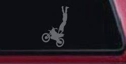 Moto X Rearseat Grab Car or Truck Window Decal Sticker (Silver)
