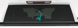 Moto X Rearseat Grab Car or Truck Window Decal Sticker (Turquoise)