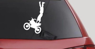 Moto X Rear Seat Grab Decal for Car Truck Window Vinyl Sticker