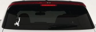 Moto X Rearseat Grab Car or Truck Window Decal Sticker (White)