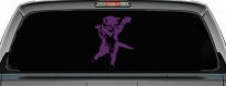 Cat Pounce Animals Car or Truck Window Decal Sticker (Violet)