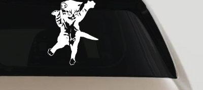 Pouncing Cat Vinyl Decal Sticker for Car Truck Window Decor