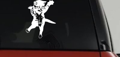 Pouncing Cat Vinyl Decal Sticker for Car Truck Window Decor