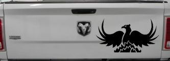 Tribal Phoenix Car or Truck Window Decal Sticker (Black)