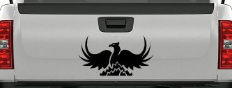 Tribal Phoenix Car or Truck Window Decal Sticker (Black)