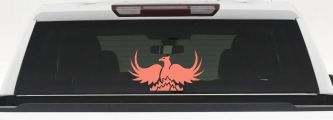 Tribal Phoenix Decal Sticker for Car Truck Window Vinyl Art (Coral)