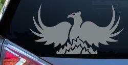 Tribal Phoenix Decal Sticker for Car Truck Window Vinyl Art (Telegrey)