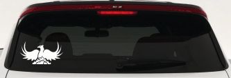 Tribal Phoenix Decal Sticker for Car Truck Window Vinyl Art (White)