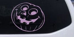 Jack O Lantern Halloween Car or Truck Window Decal Sticker (Lilac)