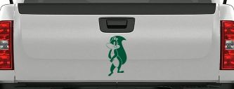 Penelope the Skunk Cartoons Car or Truck Window Decal Sticker (Dark Green)