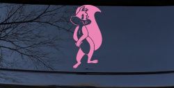 Penelope the Skunk Cartoons Car or Truck Window Decal Sticker (Pink)