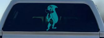 Penelope the Skunk Cartoons Car or Truck Window Decal Sticker (Turquoise Blue)