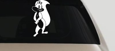 Penelope Skunk Decal for Car or Truck Window Fun Vinyl Sticker