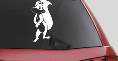 Penelope Skunk Decal for Car or Truck Window Fun Vinyl Sticker