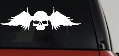 Skull Wings Decal Sticker for Car Truck Motorcycle Biker Van Window