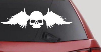 Skull Wings Decal Sticker for Car Truck Motorcycle Biker Van Window