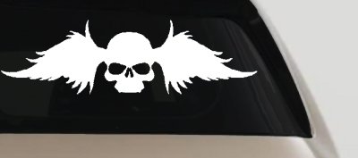 Skull Wings Decal Sticker for Car Truck Motorcycle Biker Van Window