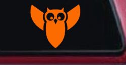 Native American Indian Owl Car or Truck Window Decal Sticker (Orange)