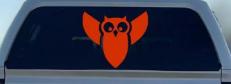 Native American Indian Owl Car or Truck Window Decal Sticker (Orange Red)