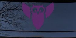 Native American Indian Owl Car or Truck Window Decal Sticker (Violet)