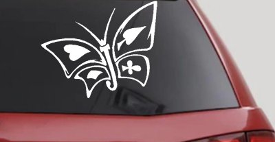 Tribal Poker Butterfly Car Truck Window Vinyl Decal Sticker Art