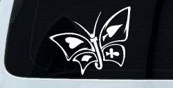 Tribal Poker Butterfly Butterflies Car or Truck Window Decal Sticker