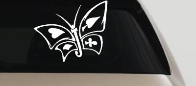 Tribal Poker Butterfly Car Truck Window Vinyl Decal Sticker Art