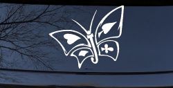 Tribal Poker Butterfly Butterflies Car or Truck Window Decal Sticker