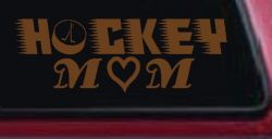Hockey Mom Sports Car or Truck Window Decal Sticker (Copper)
