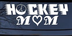 Hockey Mom Sports Car or Truck Window Decal Sticker