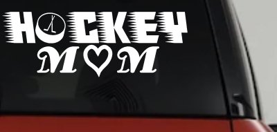 Hockey Mom Car Truck Window Decal Sticker Proud Fan Vinyl Auto Graphic