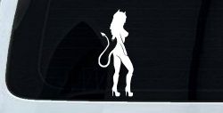 Evil Devil Girl Car or Truck Window Decal Sticker