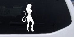 Evil Devil Girl Car or Truck Window Decal Sticker