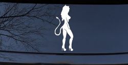 Evil Devil Girl Car or Truck Window Decal Sticker