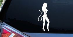Evil Devil Girl Car or Truck Window Decal Sticker