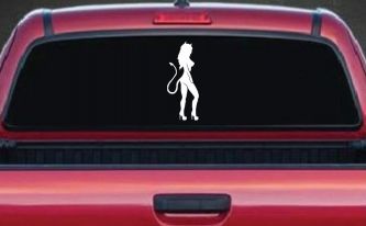 Evil Devil Girl Car or Truck Window Decal Sticker