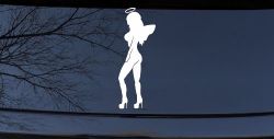 Angel Girl with Halo and Wings Car or Truck Window Decal Sticker
