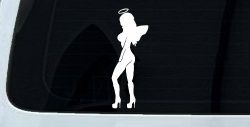 Angel Girl with Halo and Wings Car or Truck Window Decal Sticker