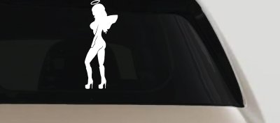 Angel Girl Halo Wings Decal for Car Truck Window - Vinyl Sticker