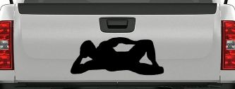Mudflap Man Car or Truck Window Decal Sticker (Black)