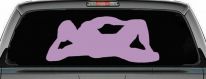 Mudflap Man Car or Truck Window Decal Sticker (Lilac)