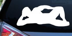 Mudflap Man Car or Truck Window Decal Sticker