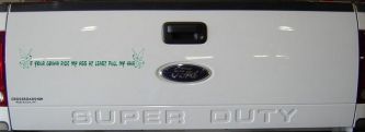 Large Tinkerbell If Your Gonna Ride my Ass At Least Pull My Hair Funny Car or Truck Window Decal Sticker (Dark Green)